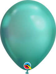 Chrome Balloons, Green, 11"