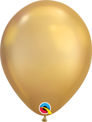 Chrome Balloons, Gold, 11"