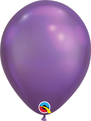 Chrome Balloons, Purple, 7"