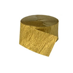 Crepe Streamers, Metallic Gold