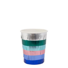 Colorful Metallic Fringe Cups