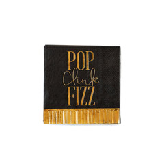 Pop Clink Fizz Fringe Napkins, Cocktail