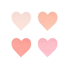 Pink Tone Heart Napkins, Small 