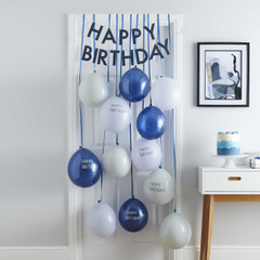 Blue Balloon Happy Birthday Door Kit
