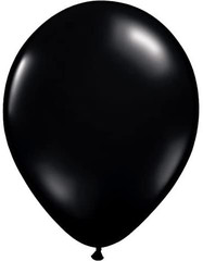 Onyx Black Latex Balloons, 11"