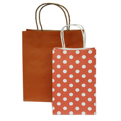 Party Bag, Orange Polka Dots, Small
