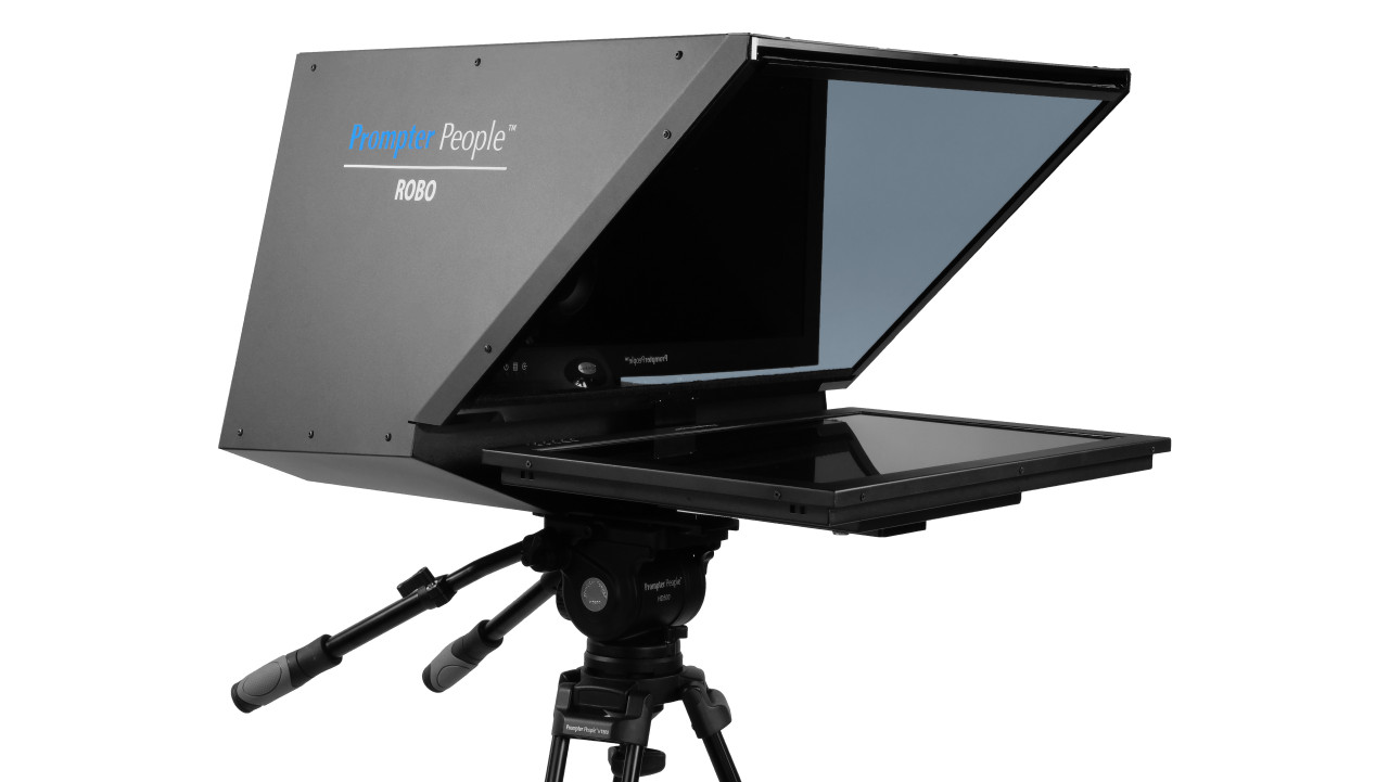 ROBO Robotic Camera and PTZ Teleprompter Broadcast and Studio HB Teleprompter - Angled B
