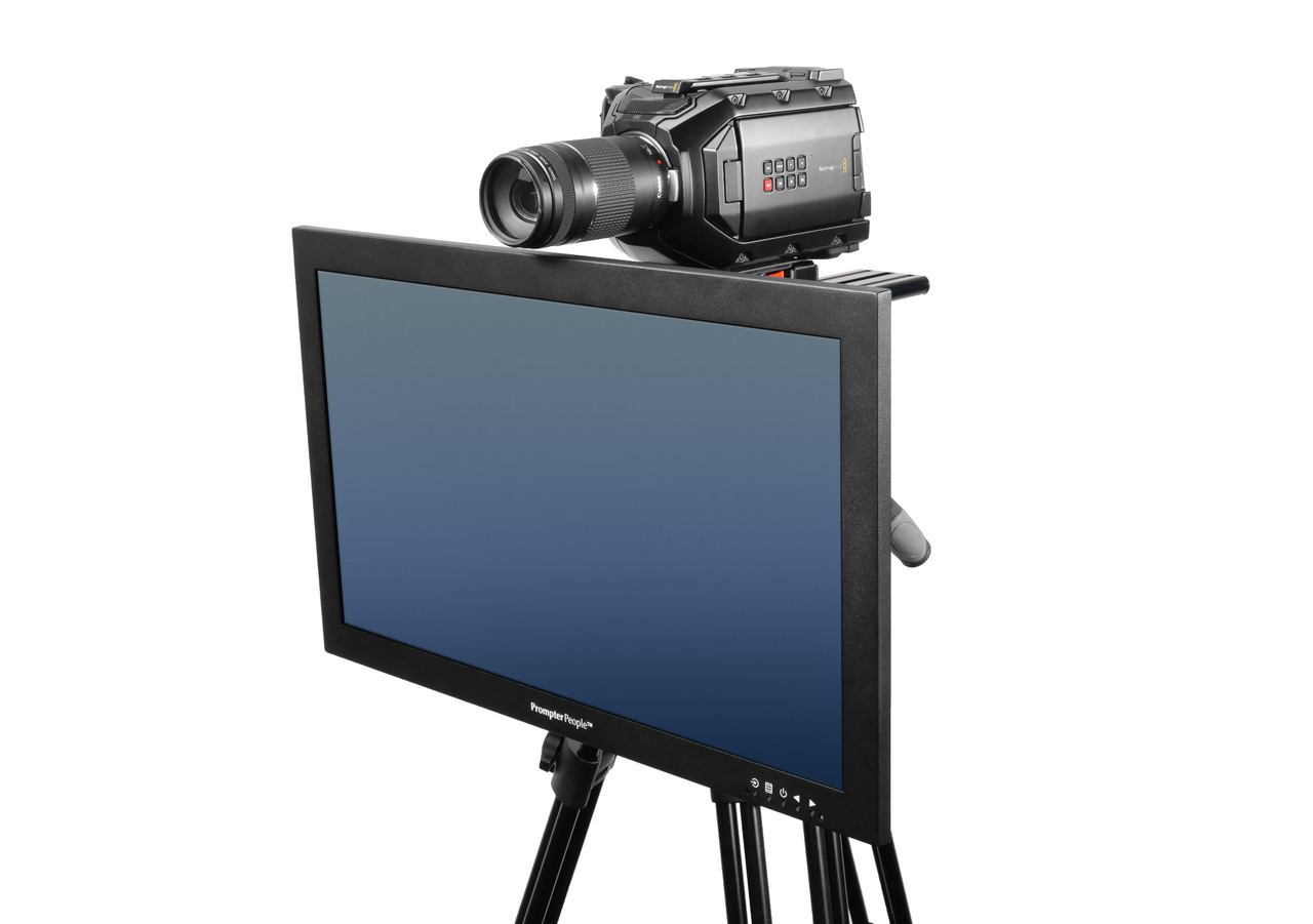Undercamera 24 HB Teleprompter - PrompterPeople with Freesoftware - Side Angled