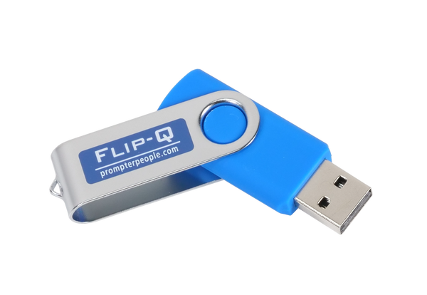 Flip-Q USB Teleprompting Software - Dongle Angled