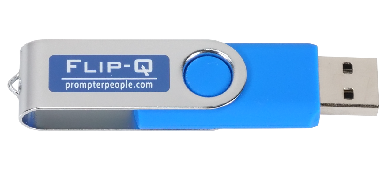 Flip-Q USB Teleprompting Software - Dongle Opened