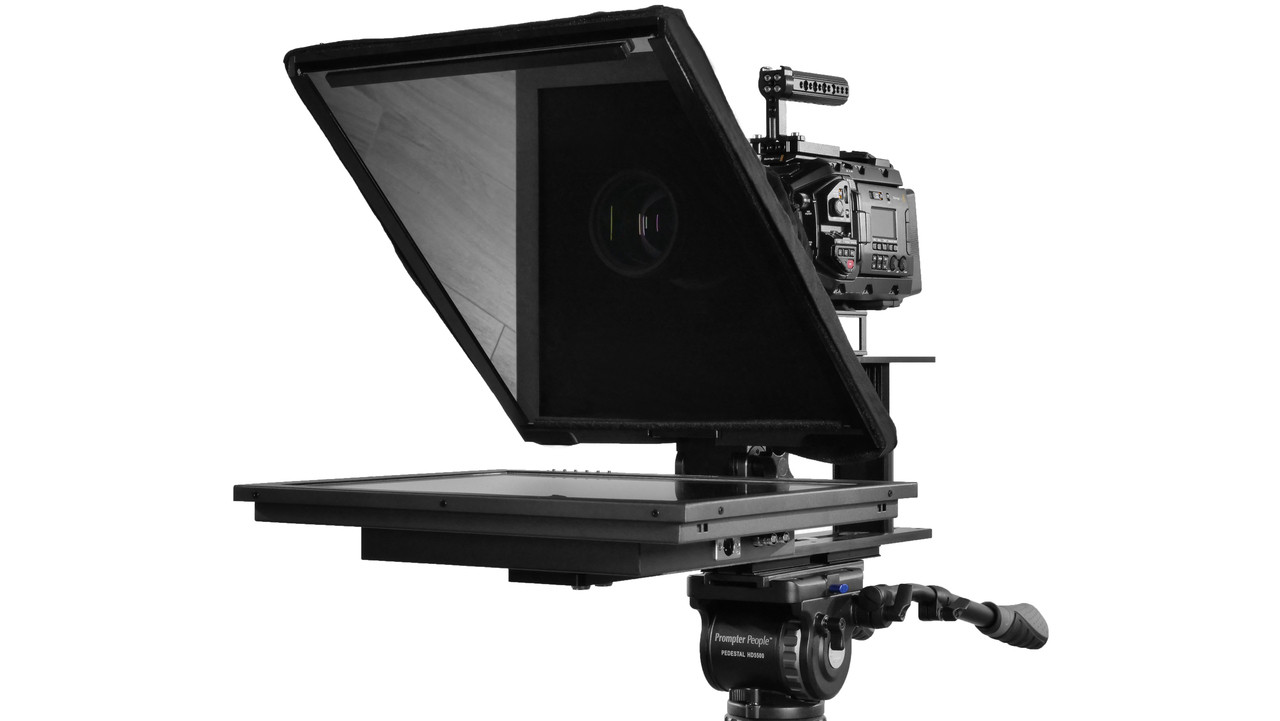 Q-Gear Pro 19" Large Camera Teleprompter Angled