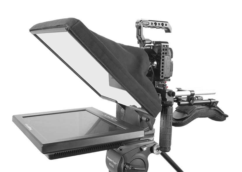 UltraFlex-12 15mm Rail-Mount Monitor Teleprompter  with Free Prompting Software