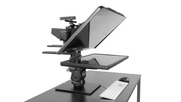 Flex Plus Desktop Teleprompter for Distance Learning, Social Distancing Interviews, Work-At-Home Professionals, Live Streams in home Office, Remote Video Sales and Support - Front