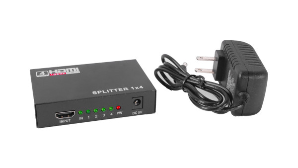 Quad Split HDMI Signal Splitter Box with Cable