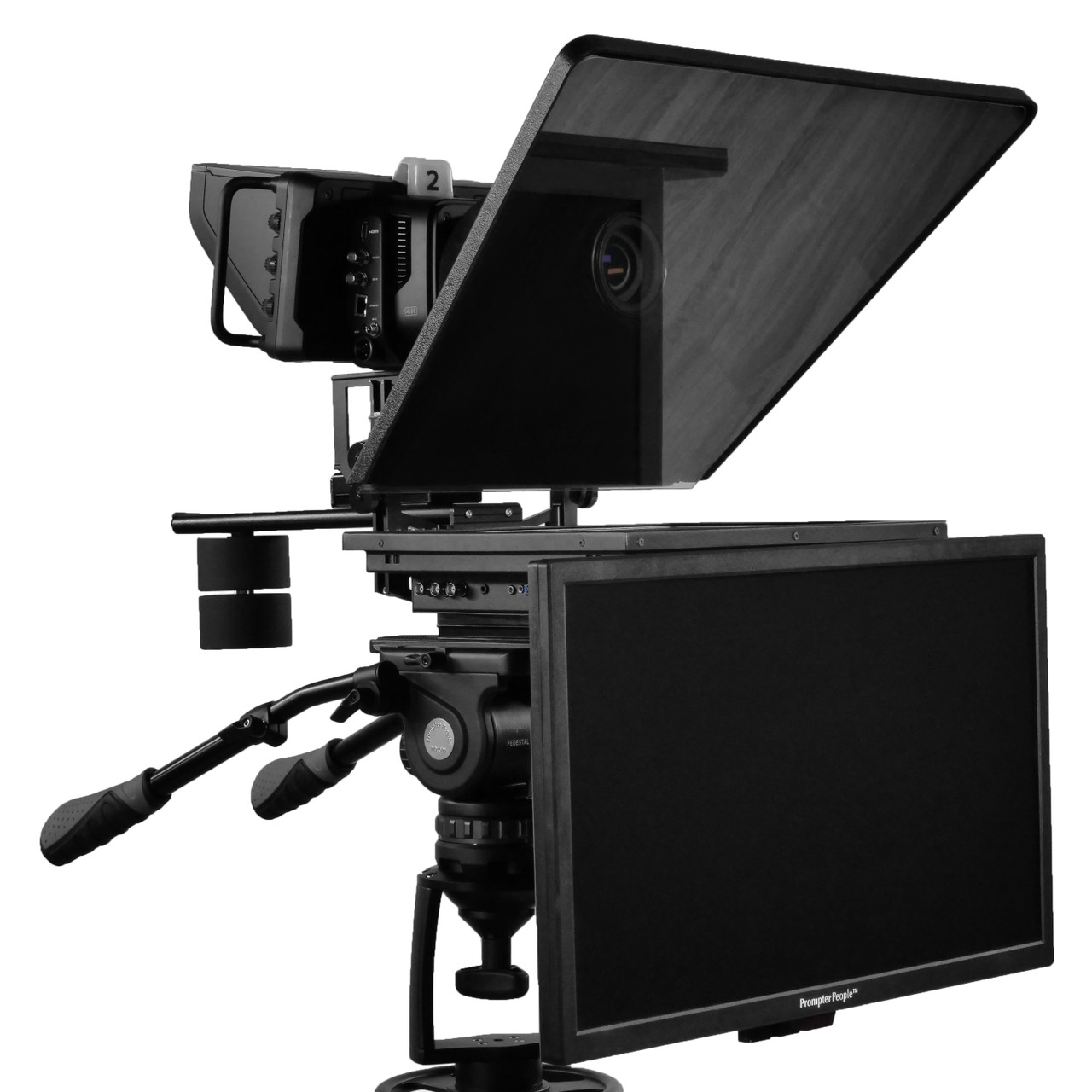 Modular Counter Weight Stacked Studio | Trapezoidal Flex Plus Teleprompter Talent Model