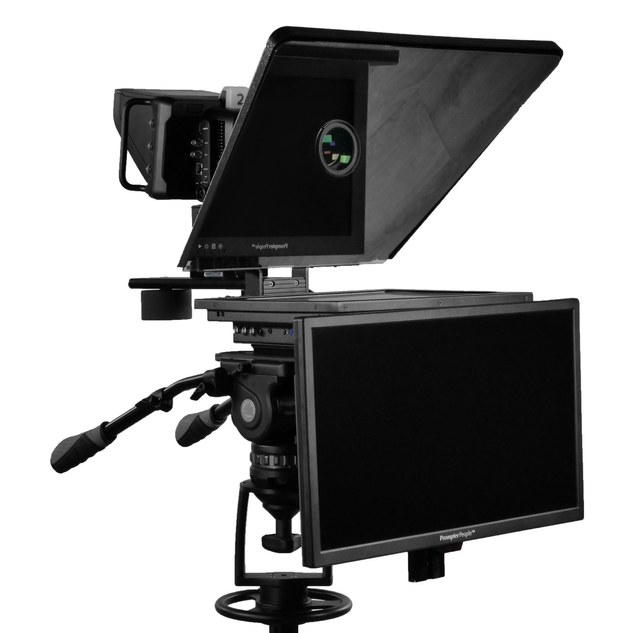 Flex Plus Talent Monitor Teleprompter | 15" 1000 NIT High Bright Prompting Monitor 3G-SDI | HDMI | VGA with 21.5" Color Accurate RGB IPS 3G-SDI Talent Monitor