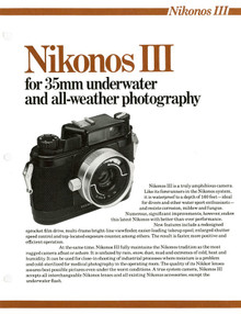 Nikonos III Underwater and All-Weather Camera - 1976 Sales Sheets - Free Download
