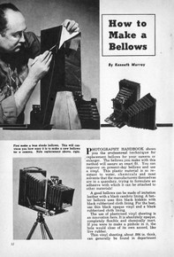 How to Make a Bellows by Kenneth Murray - Photography Handbook No. 12 - Free Download