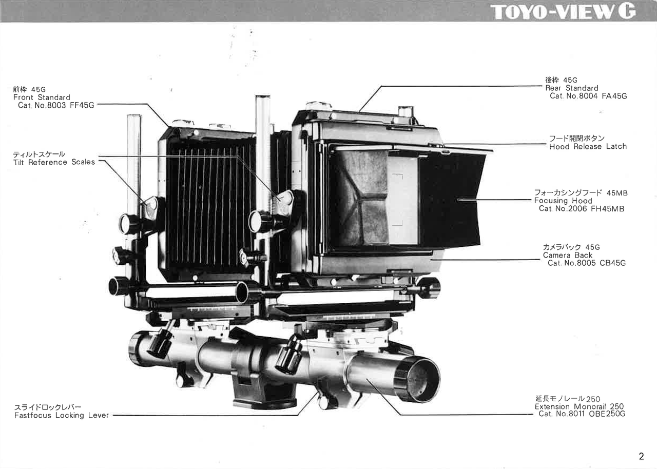 トヨビュー TOYO-VIEW 45G 57G 810G 取り扱い説明書 - カメラ