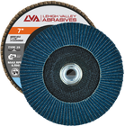 7" x 5/8"-11 Threaded Zirconia Flap Disc Type 29 Conical | 40 Grit T29 | LVA CFCAS70S040ZX