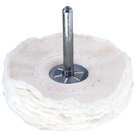 3" Shank Mounted Cotton Buffing Wheel | 40ply | Formax