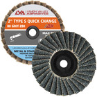 2"  Quick Change Flap Discs | Type S | 80 Grit Zirconia | LVA FD2-80ZS