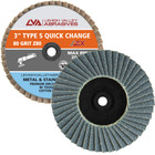3"  Quick Change Flap Discs | Type S | 80 Grit Zirconia | LVA FD3-80ZS