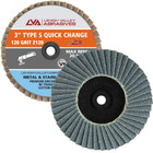 3"  Quick Change Flap Discs | Type S | 120 Grit Zirconia | LVA FD3-120ZS