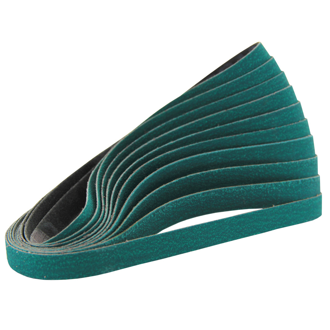 Pack of 10 60 Grit 1/2" x 24" Premium Zirconia Sanding Belts 