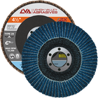 4.5" x 7/8" Zirconia Flap Disc Type 29 Conical | 36 Grit T29 | LVA CFCAS45S036ZX