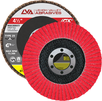 4.5" x 7/8" Ceramic High Density Flap Disc Type 29 Conical | 60 Grit T29 | LVA CFCAS45J060CP