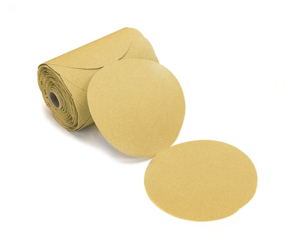 Premium 8/" Gold Sanding Discs PSA Sticky 220 Grit 50 Discs