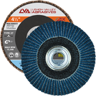4.5" x 5/8"-11 Threaded Zirconia High Density Flap Disc Flat | 40 Grit T27 | LVA CFFAS45J040ZX