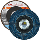 4.5" x 5/8"-11 Threaded Zirconia High Density Flap Disc Flat | 80 Grit T27 | LVA CFFAS45J080ZX