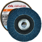 5" x 5/8"-11 Threaded Zirconia High Density Flap Disc Flat | 24 Grit T27 | LVA CFFAS50J024ZX