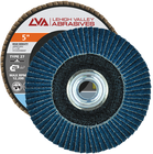 5" x 5/8"-11 Threaded Zirconia High Density Flap Disc Type 27 Flat | 120 Grit T27 | LVA CFFTS50J120ZC