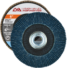 6" x 5/8"-11 Threaded Zirconia Flap Disc Type 27 Flat | 80 Grit T27 | LVA CFFAS60S080ZX