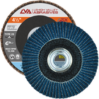 4.5" x 5/8"-11 Threaded Zirconia Flap Disc Type 29 Conical | 24 Grit T29 | LVA CFCTS45S024ZX
