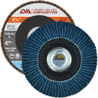 4.5" x 5/8"-11 Threaded Zirconia Flap Disc Type 29 Conical | 120 Grit T29 | LVA CFCTS45S120ZC