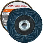 6" x 5/8"-11 Threaded Zirconia High Density Flap Disc Conical | 80 Grit T29 | LVA CFCTS60J080ZX
