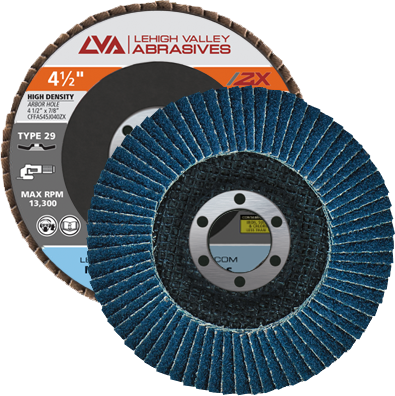 4.5" x 7/8" Zirconia High Density Flap Disc Type 29 Conical | 36 Grit T29 | LVA CFCAS45J036ZX