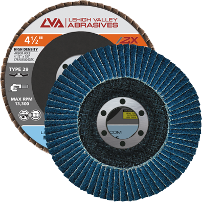 4.5" x 7/8" Zirconia High Density Flap Disc Type 29 Conical | 120 Grit T29 | LVA CFCAS45J120ZC