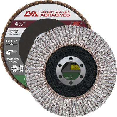 4.5" x 7/8" Flap Disc for Aluminum Type 27 Flat | 40 Grit T27 | LVA  CFFAS45S040AP