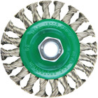 6" x 7/8** Knot Wheel Wire Brush | Stainless Steel | Lessmann 474811