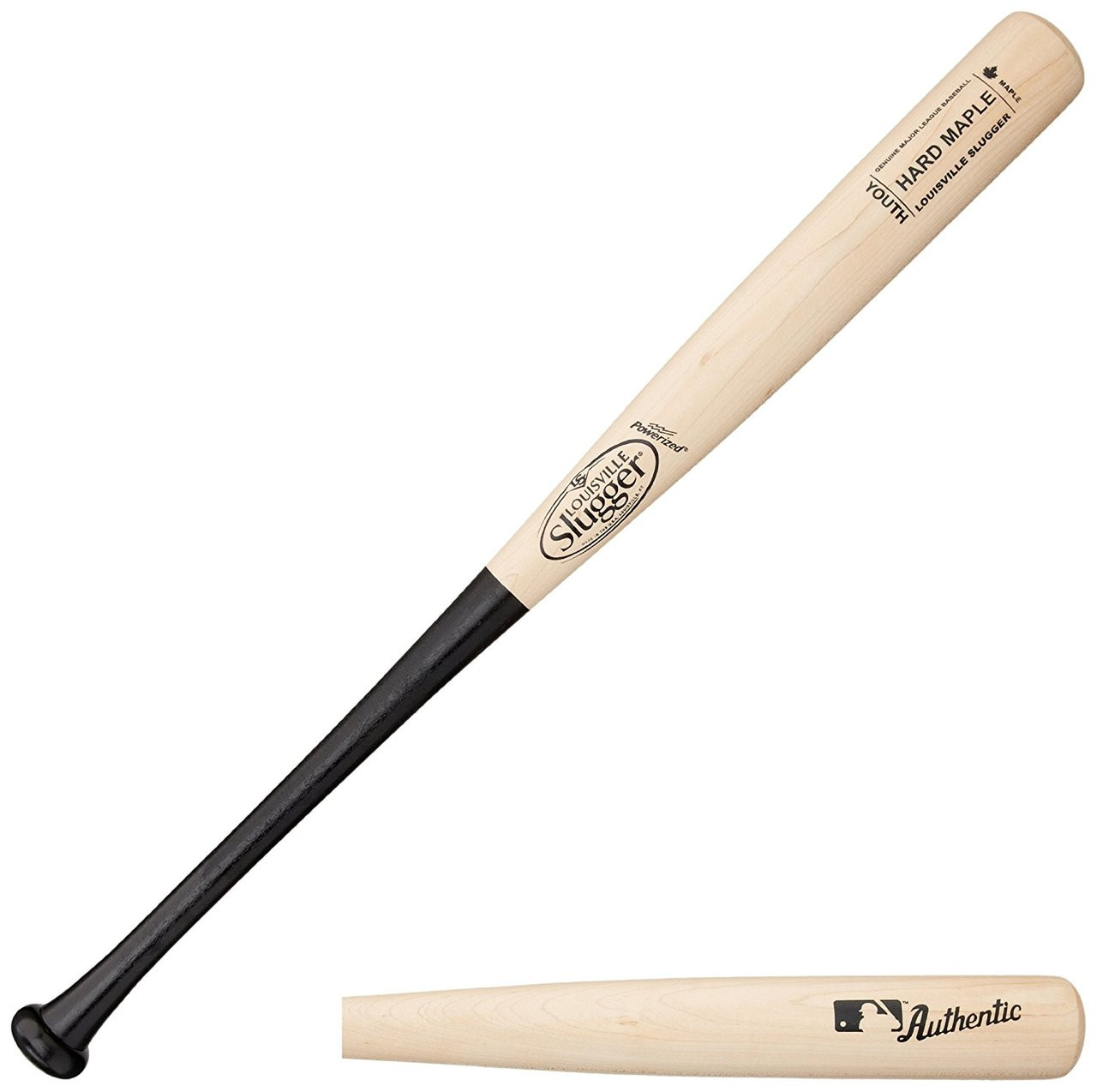 Louisville Slugger Youth WB M9 Maple Wood Bat Black Natural 31-Inch - Ballgloves