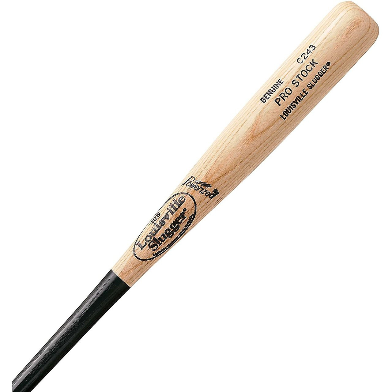 Louisville Slugger C243 Pro Stock Ash Wood Baseball Bat Black Natural 32 inch - Ballgloves