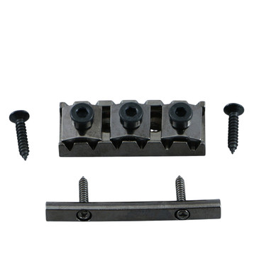 Floyd Rose BR2 42mm Locking Nut & String Tree Black Chrome Finish LN-2890