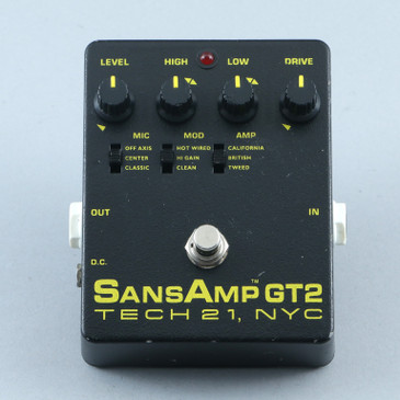 Tech 21 SansAmp GT2 Overdrive Guitar Effects Pedal P-30526