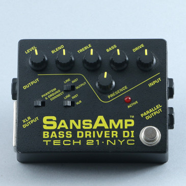 Tech 21 SansAmp Bass Driver DI Bass Guitar Effects Pedal P-31010