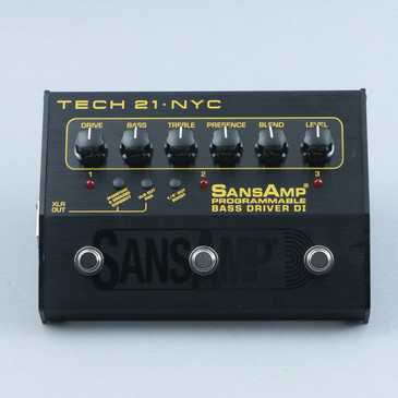 Tech 21 SansAmp Programable Bass Driver DI Bass Guitar Effects Pedal P-31171